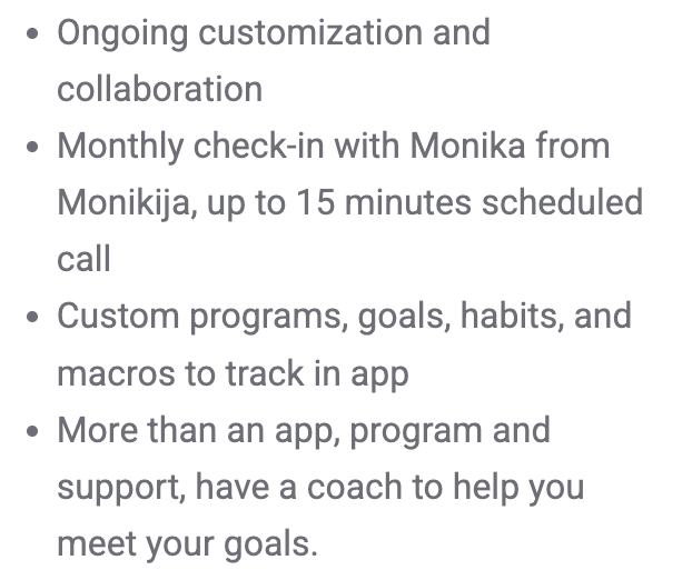 Monikija BL Full On App Subscription Package Details